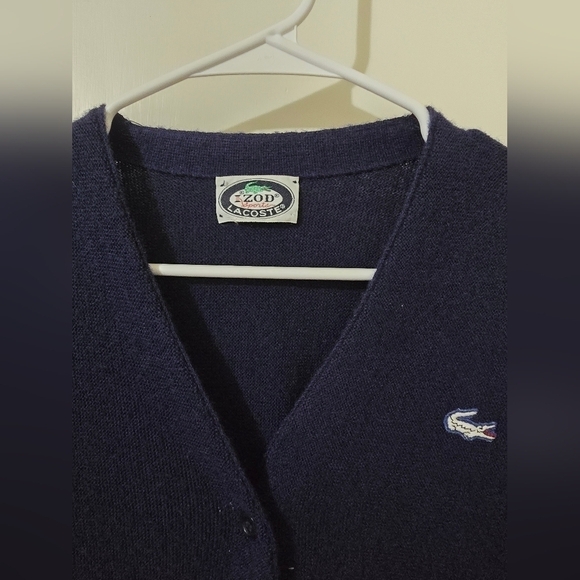 Vintage 1970s/1980s Izod × Lacoste Cardigan Men’s Sz 40 (M/L) Women's 1x/2x - Picture 3 of 6